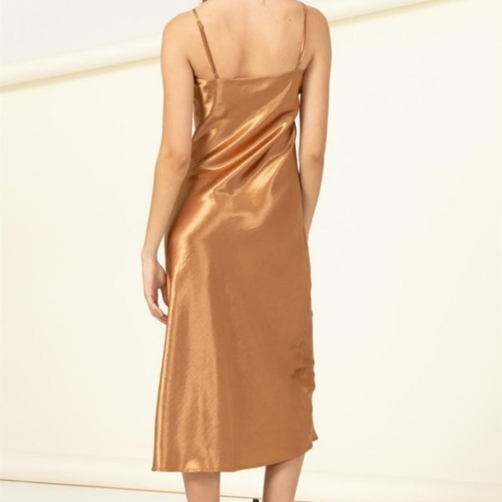 Touch Me Gently Cami Midi Dress (Brown Sugar) - Picture 9 of 10